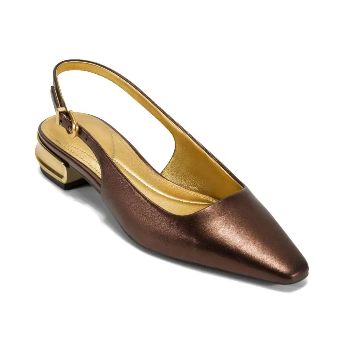 Women`s Donna Karan New York Savita Slingback Flats Dark Copper - Dark Copper