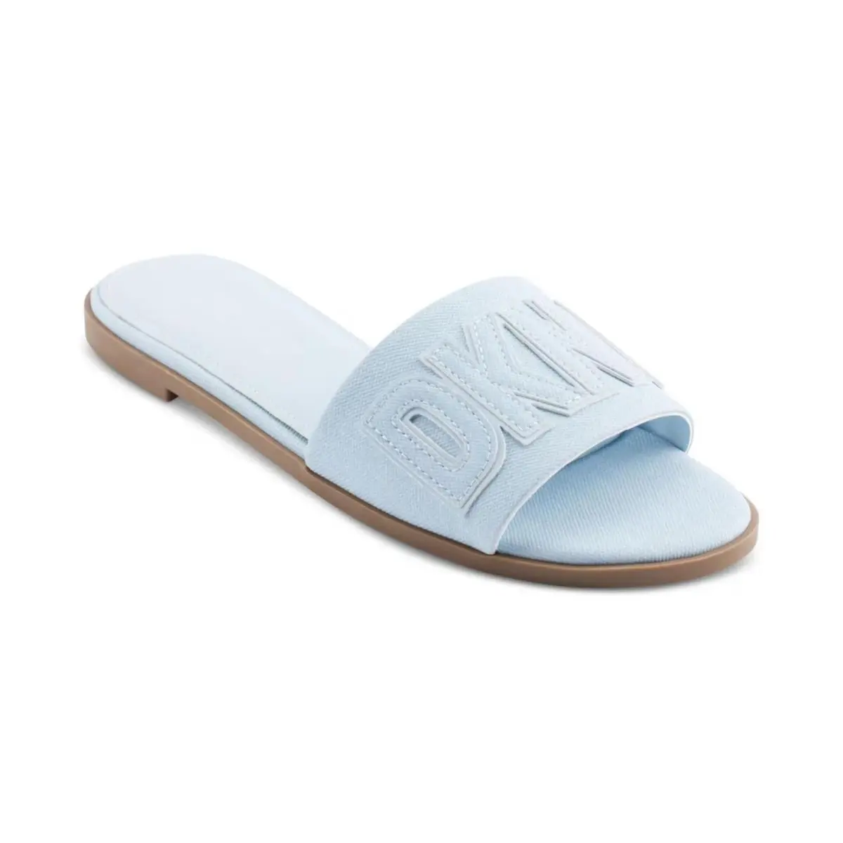 Women`s Dkny Willow Slide Slip-on Flats Sandals Celeste Blue