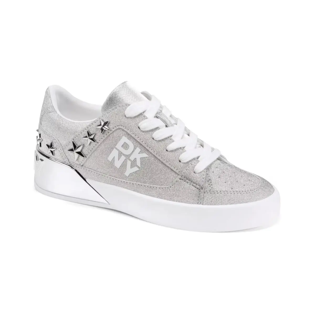 Women`s Dkny Manserra Round Toe Sneakers Silver