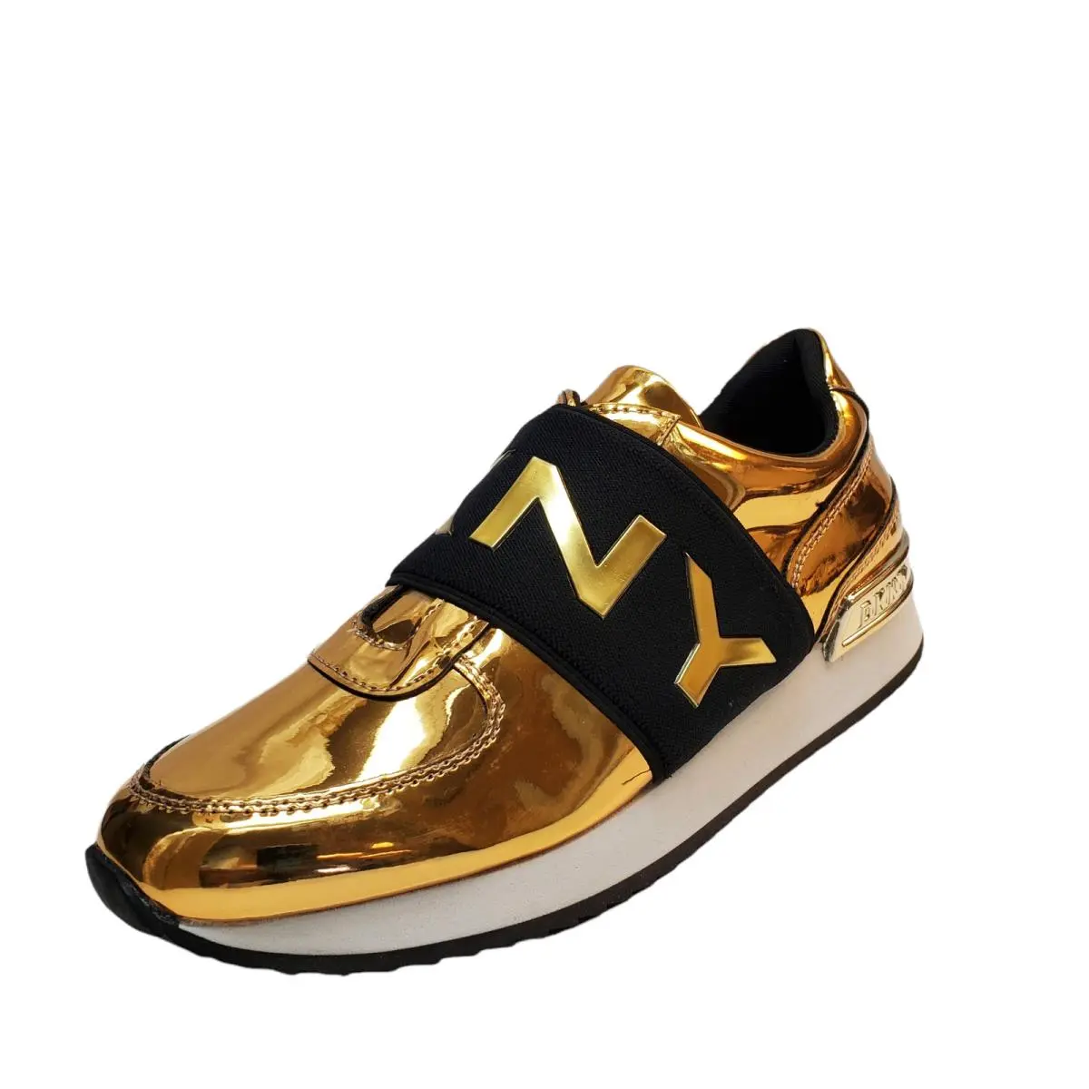 Dkny Womens Casual Shoes Marli Slip On Sneakers 6M Dark Gold 119