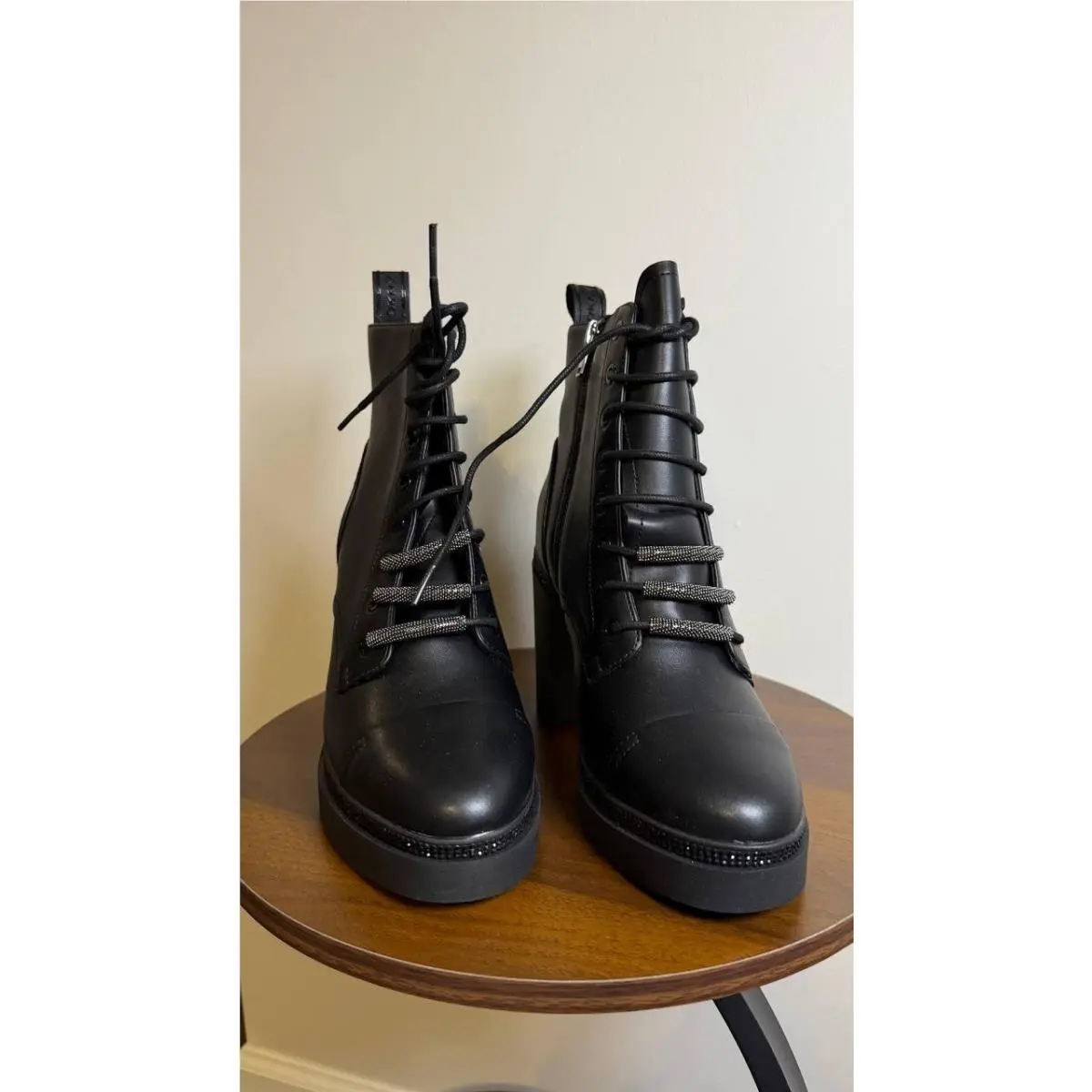 DKNY shoes - Zippered Platform Heel Boots - Zippered Platform Heel Boots - Black 4