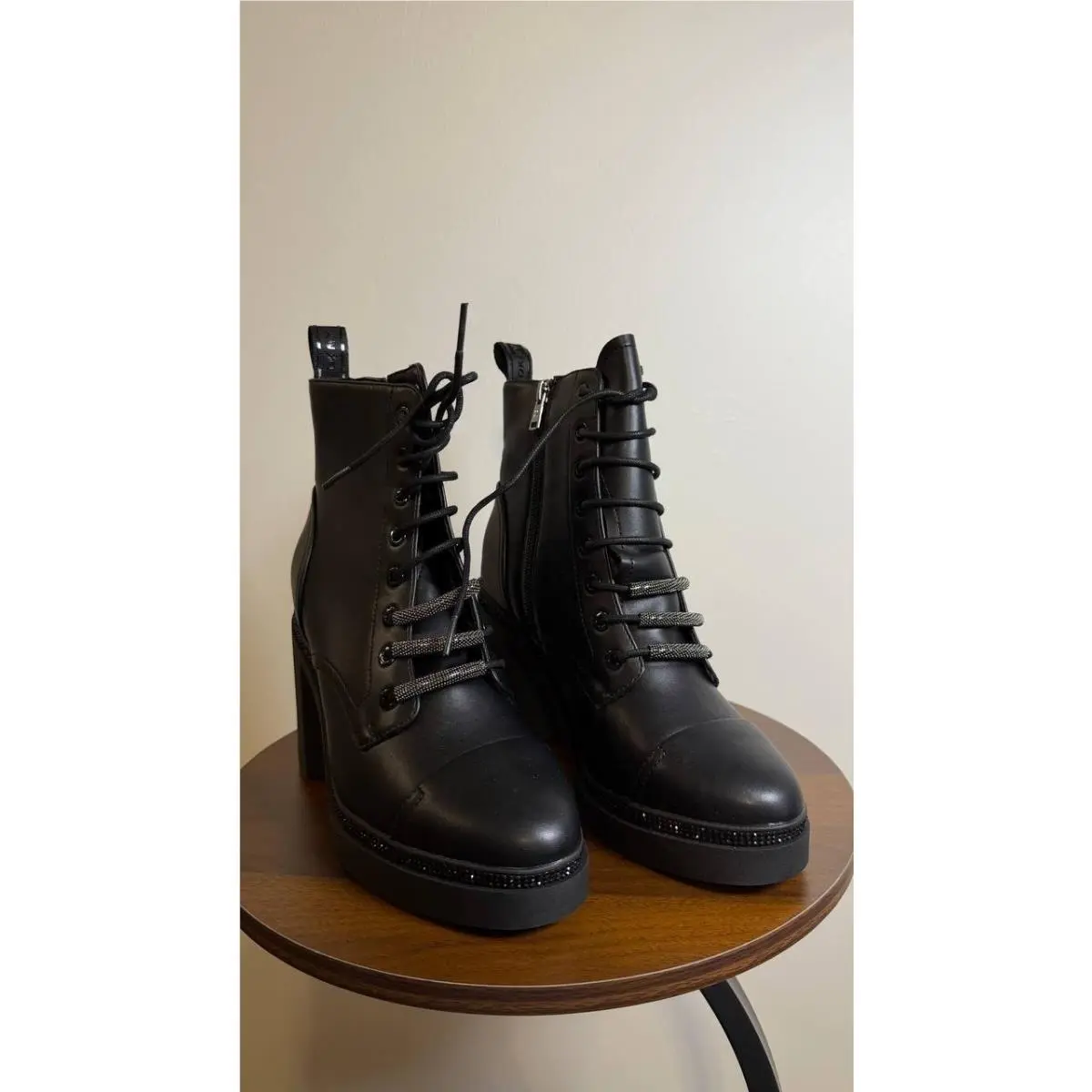DKNY shoes - Zippered Platform Heel Boots - Zippered Platform Heel Boots - Black 5
