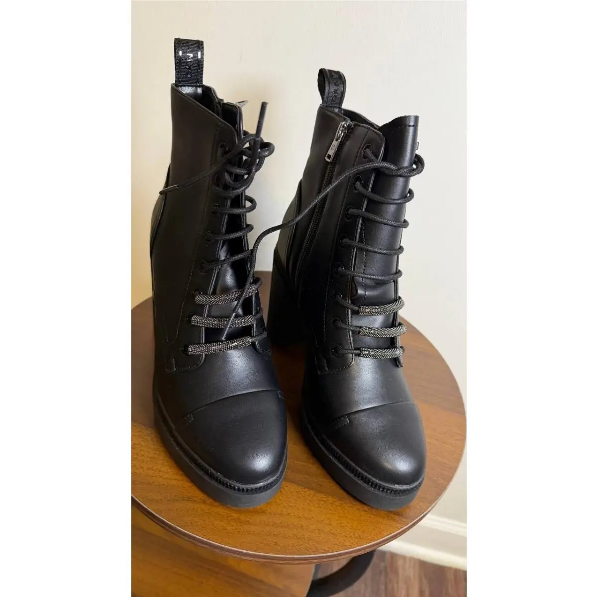 DKNY shoes - Zippered Platform Heel Boots - Zippered Platform Heel Boots - Black 6