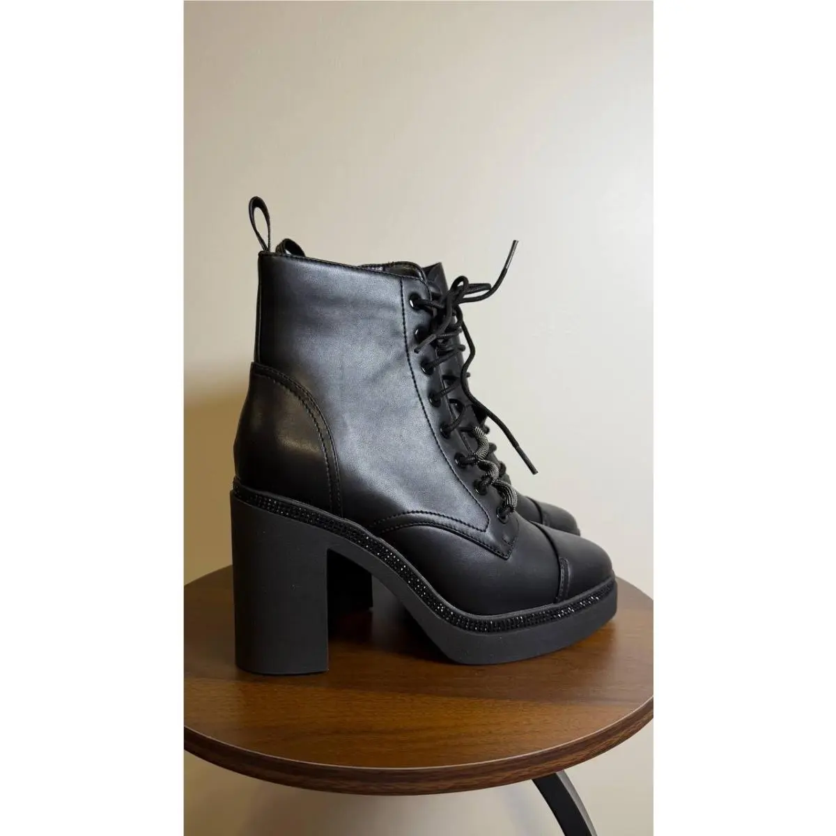 DKNY shoes - Zippered Platform Heel Boots - Zippered Platform Heel Boots - Black 7