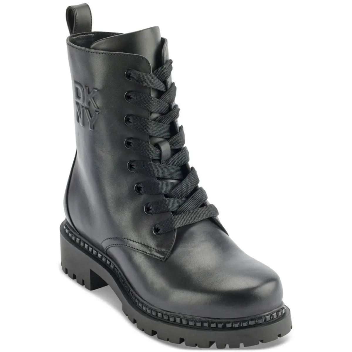 Dkny Women`s Rommily Lace-up Boots Black 7.5 M