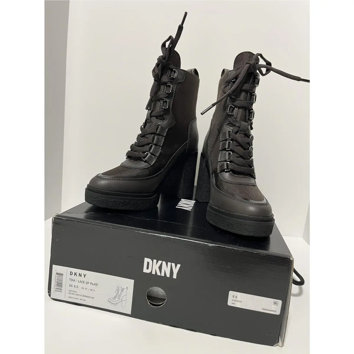 DKNY shoes - Toia - Lace Up Platf - K3373107 - Brown, Black 4