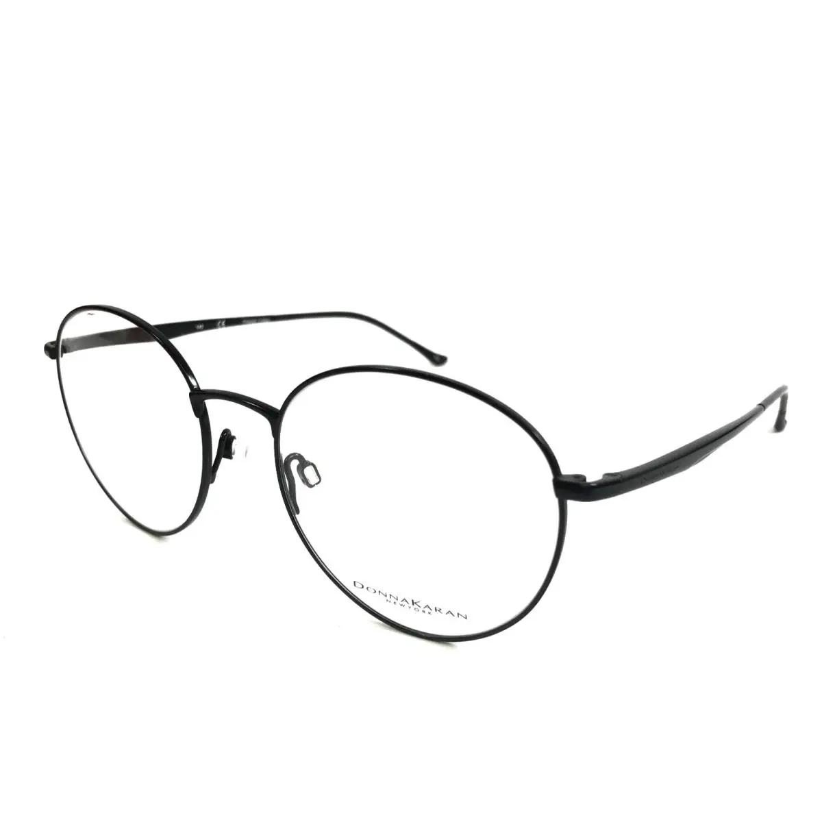 Donna Karan Eyeglasses Frames DO1000 001 Black Round Wire Rim 52-18-140