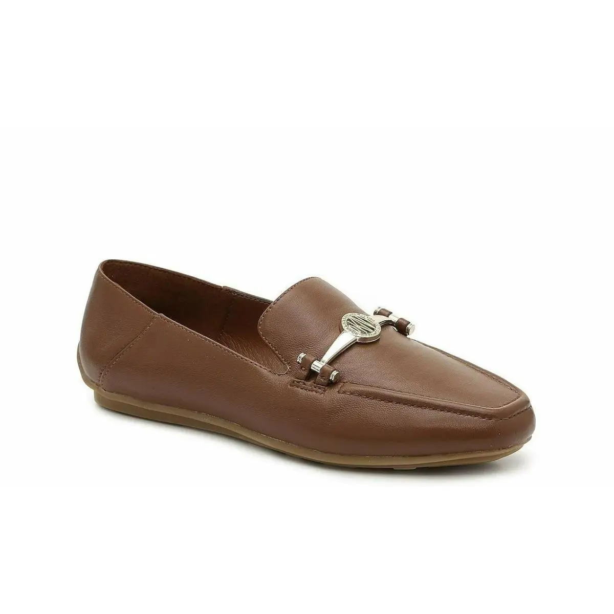 Donna Karan Brown Leather Moccasins Loafers Size 8 M