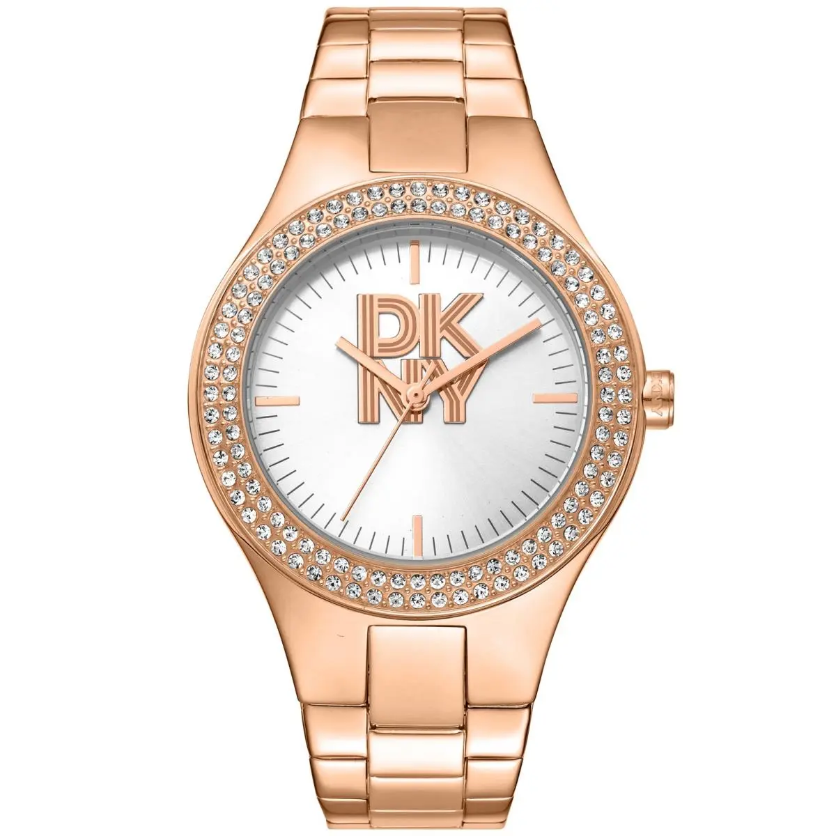 Dkny Womens DK1L025M0065 Evening Parsons Glitz Rose-gold IP Steel Watch