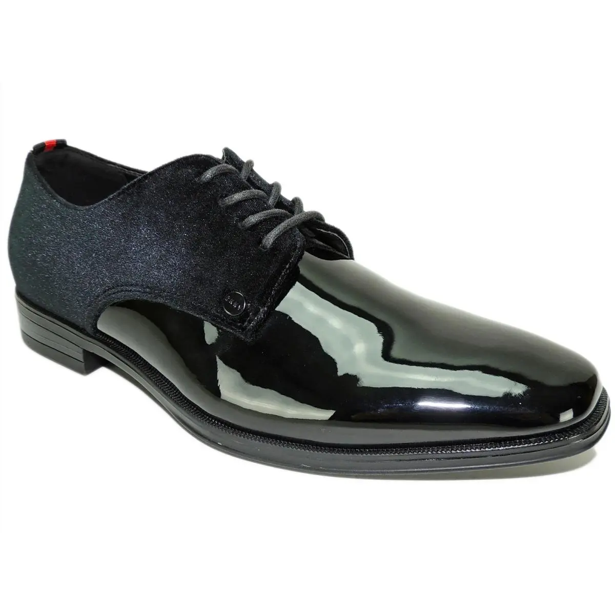 Dkny Men`s Pierce Smoking Oxfords Patent/velvet Black Size 7 M