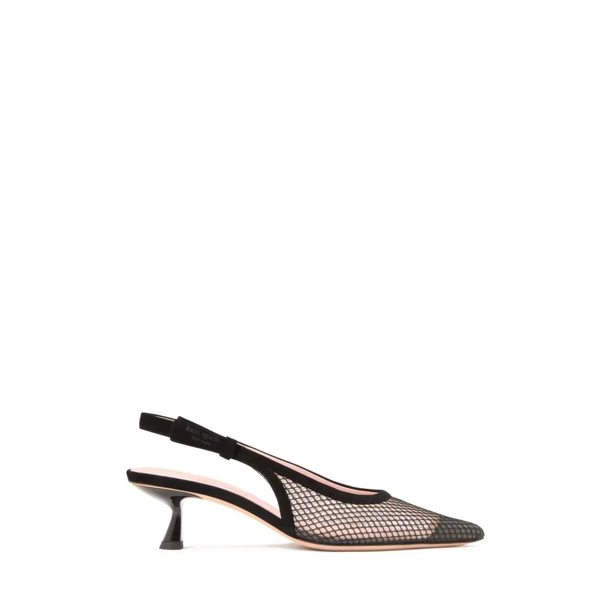 Kate Spade New York Riley Mesh Slingback Kitten Heel Black
