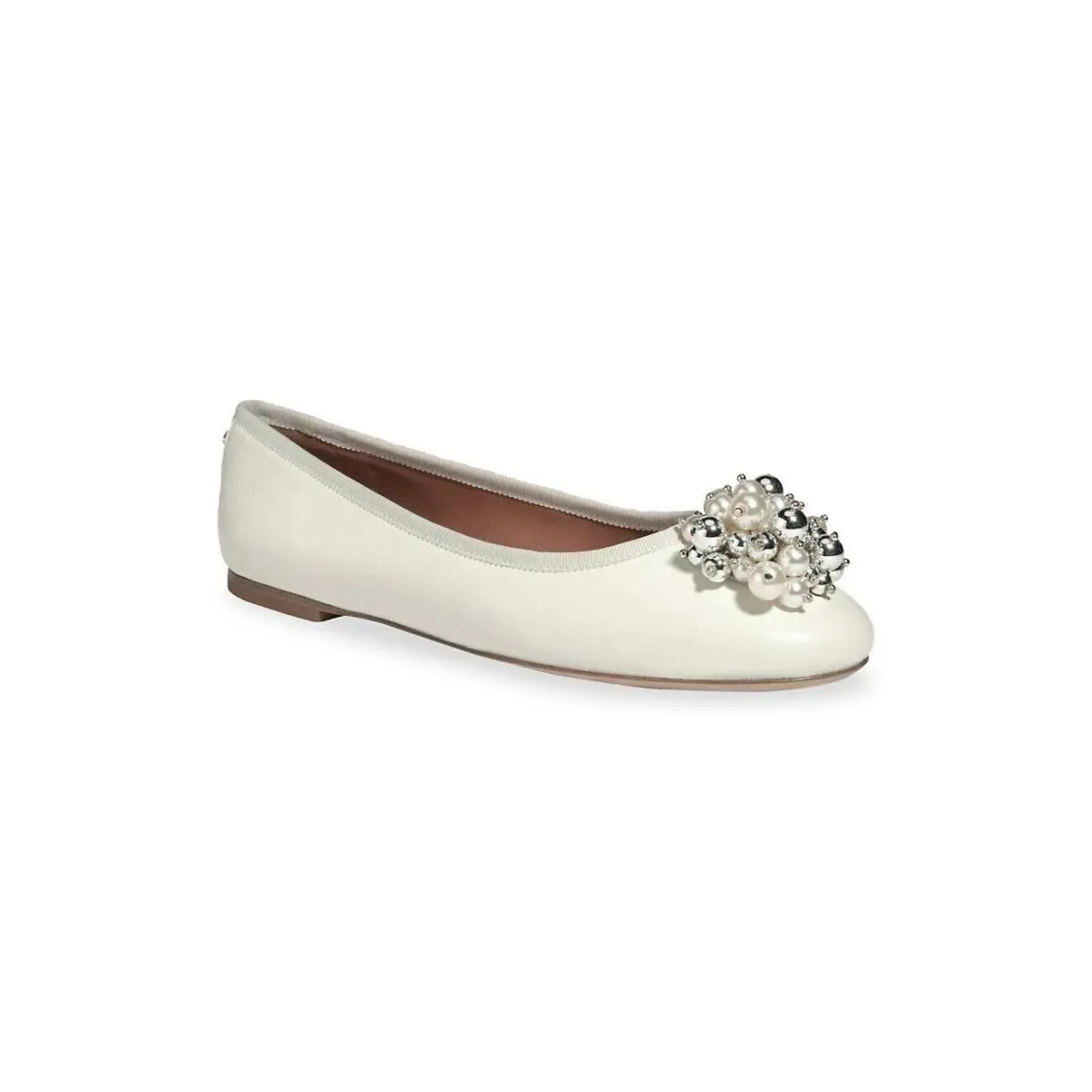 Kate Spade New York Women`s Vilette Embellished Ballet Flats Parchment 7.5B