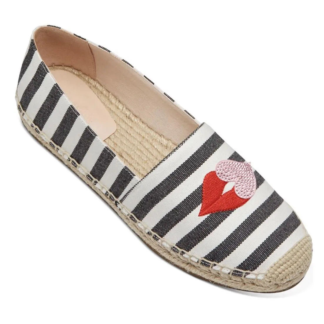 Womens Kate Spade Gimlet Heart Lips Espadrilles 8 Narrow US Flats