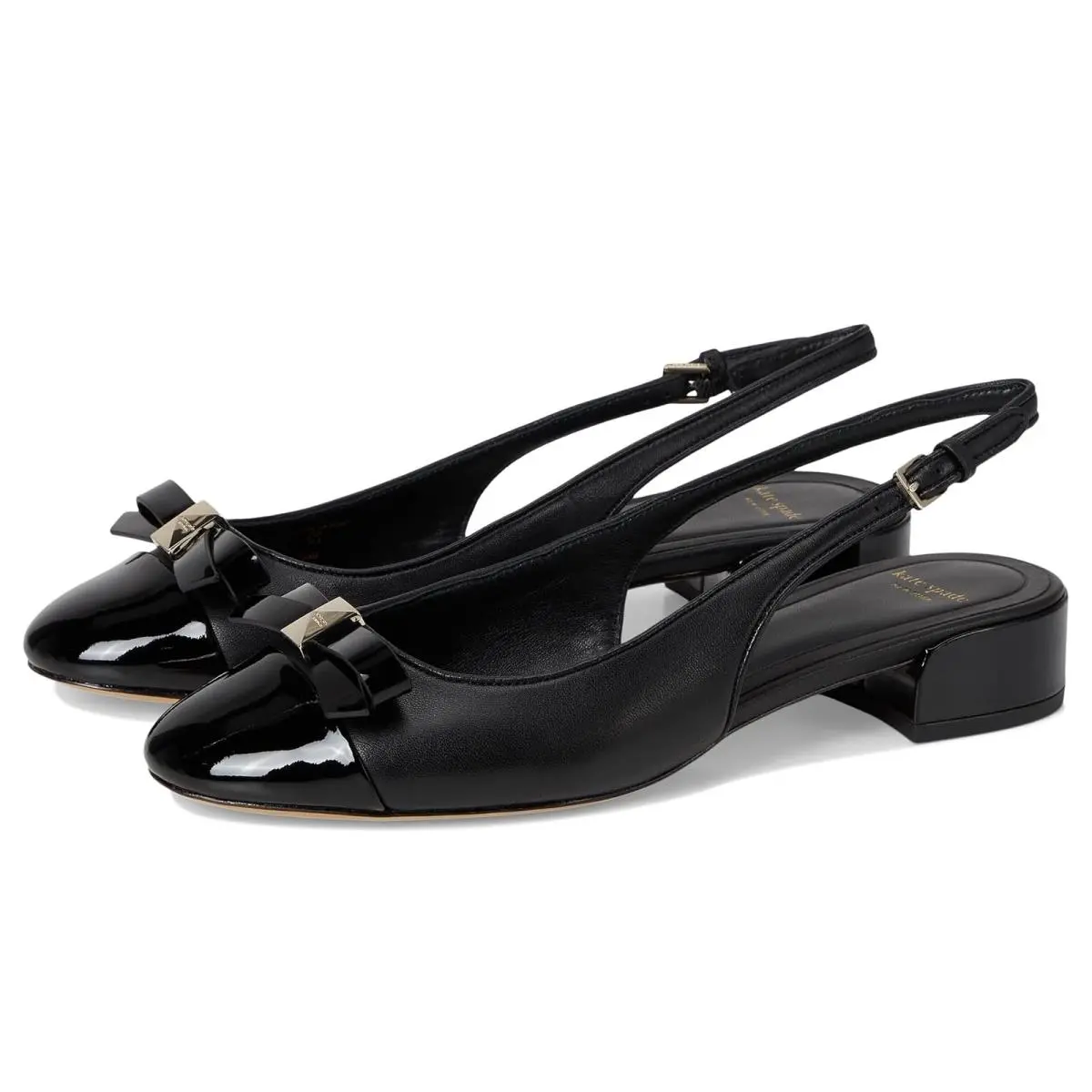 Women`s Heels Kate Spade New York Deco Bow Smooth Leather Slingback Pumps