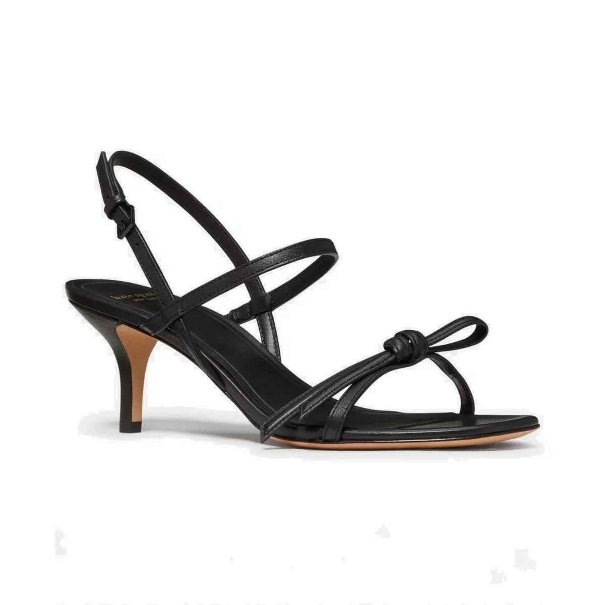 Women`s Kate Spade New York Loop Stiletto Heel Sandals Black Leather