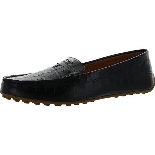 Kate Spade Womens Deck Embossed Leather Loafers Black 7 B
