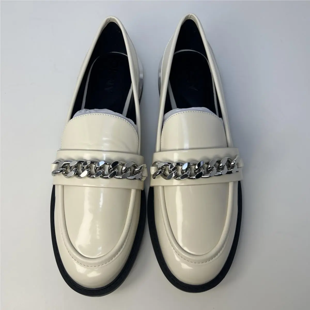 DKNY shoes - DKNY Ryleigh Chain Loafers - Ryleigh Chain Loafers - Coconut (Cream/Off-White) 3