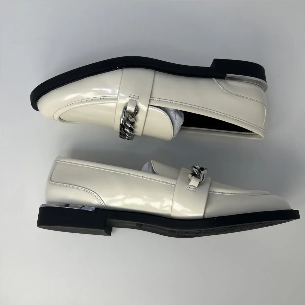 DKNY shoes - DKNY Ryleigh Chain Loafers - Ryleigh Chain Loafers - Coconut (Cream/Off-White) 5