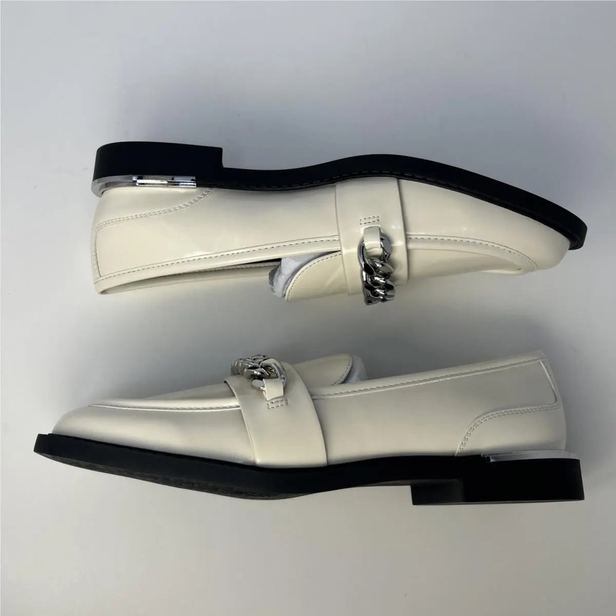 DKNY shoes - DKNY Ryleigh Chain Loafers - Ryleigh Chain Loafers - Coconut (Cream/Off-White) 6