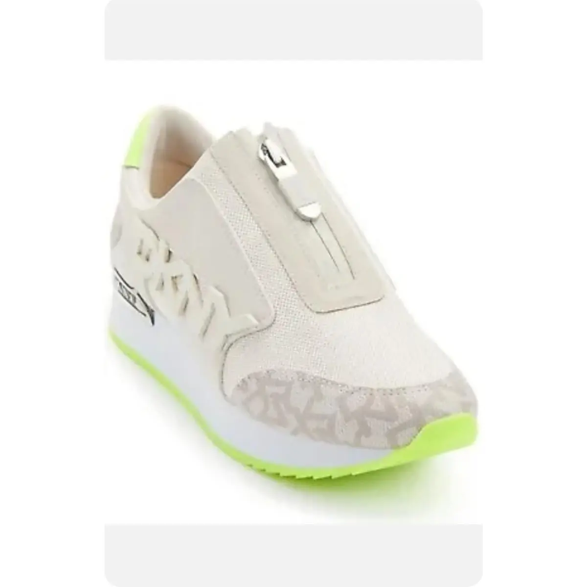 Dkny Mareesa Zip-p Sneakers Van/neo Green Women`s Size 10