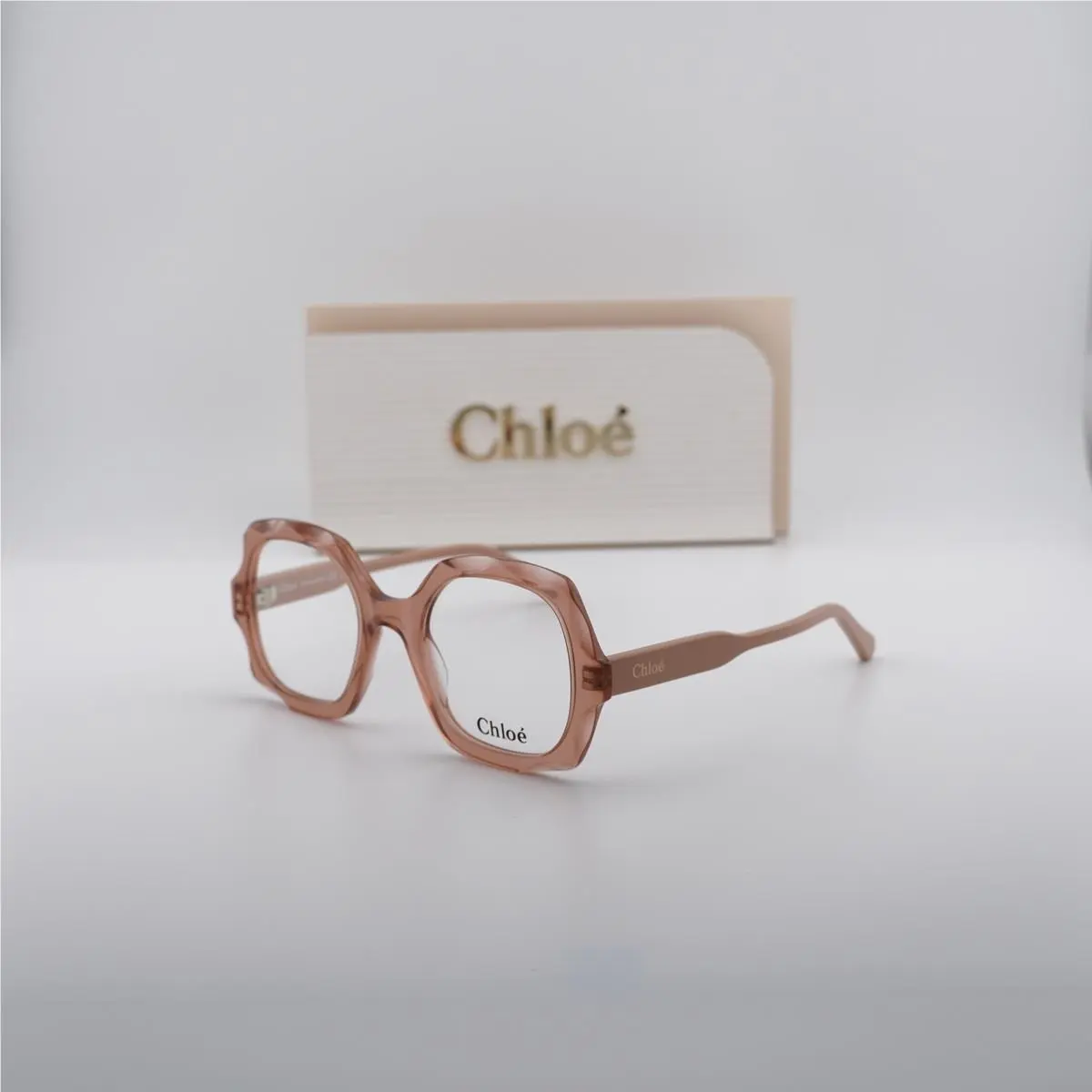 Chloe CH0228O 003 Shiny Transparent Brown 51mm Eyeglasses