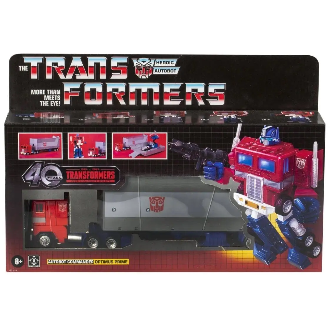 Transformers G1 Optimus Prime 40th Anniversary Retro Reissue Hasbro 2024