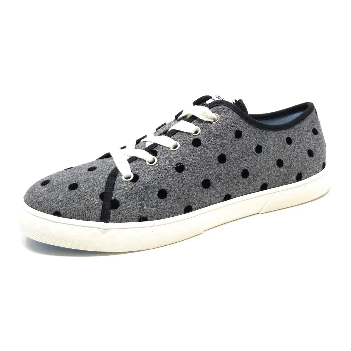 Kate Spade Women`s Vale Sneakers Velvet Grey Black Size 8.5B 97