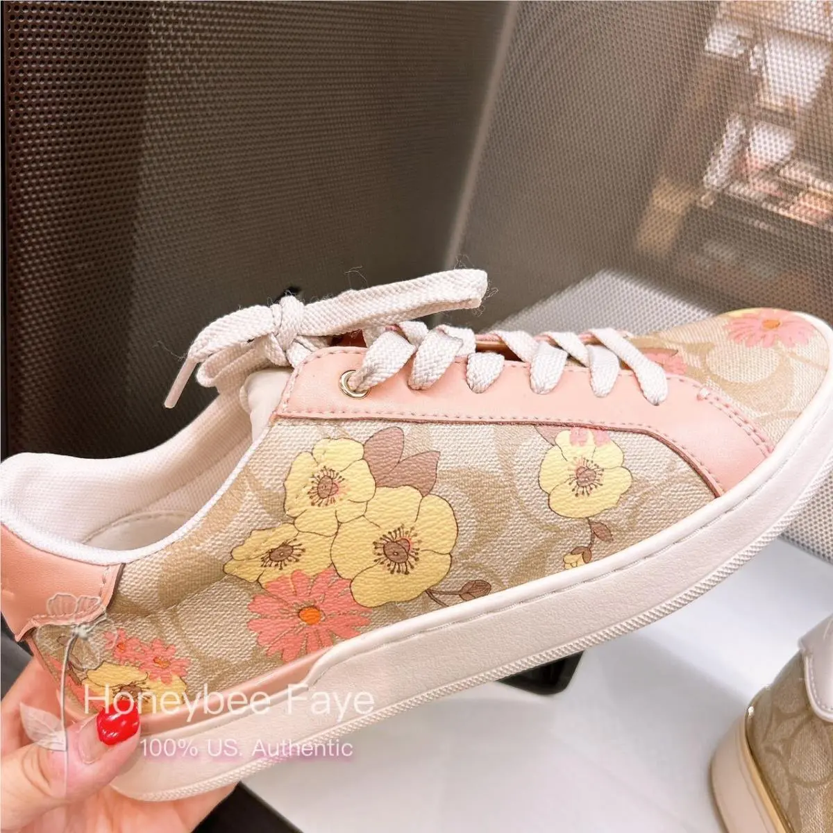 Coach Women`s Low Top Sneaker In Signature Floral Print CI797