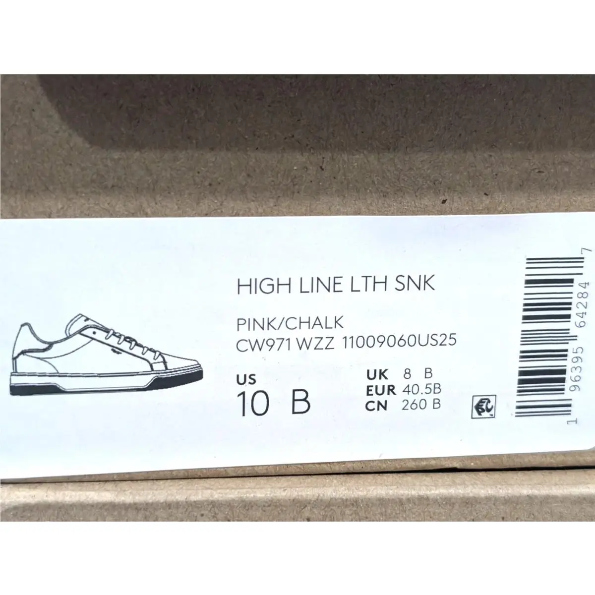 Coach shoes - Coach High Line Leather Sneaker - CW971 - Pink/Chalk 9