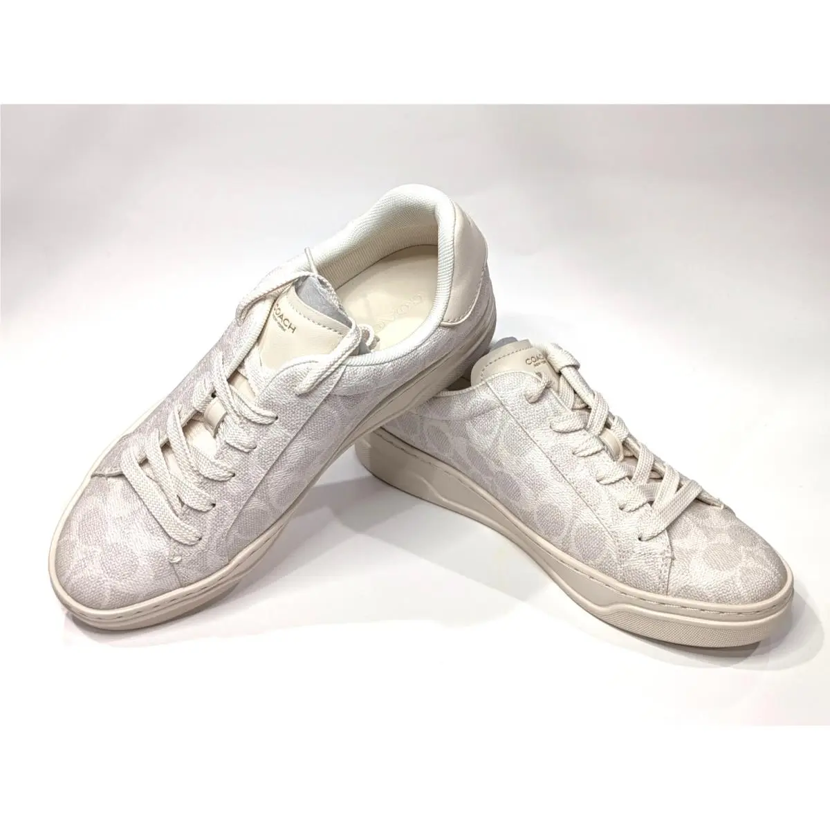 High Line Off-white Signature CC Women`s Low Top Sneakers-sz 9.5 CCN67 by Coach