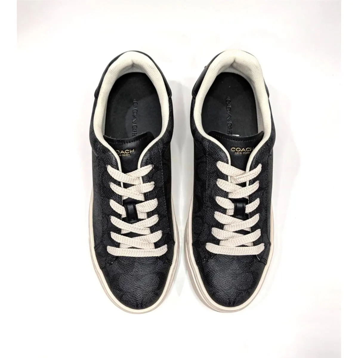 Coach shoes - Coach High Line Leather Sneaker - CW970 - Charcoal/Black 0