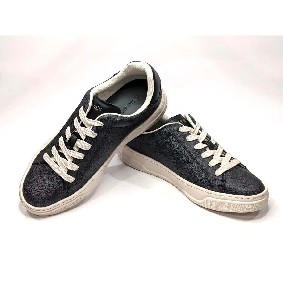 High Line Charcoal/black Signature CC Women`s Sneakers - Size 9 CW970 by Coach