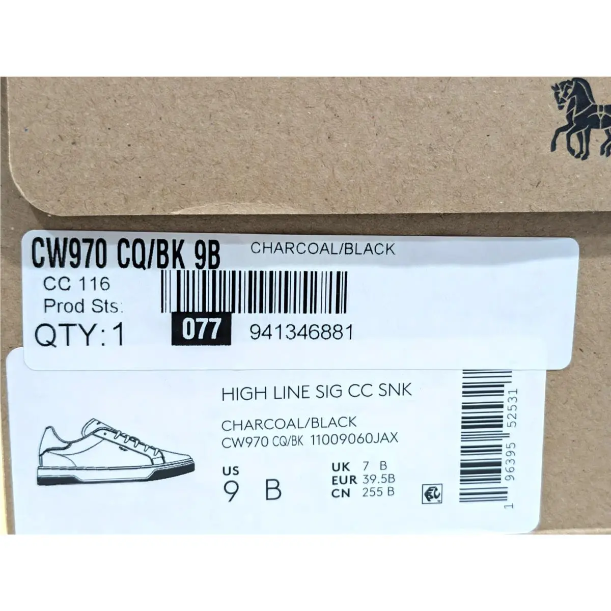 Coach shoes - Coach High Line Leather Sneaker - CW970 - Charcoal/Black 20
