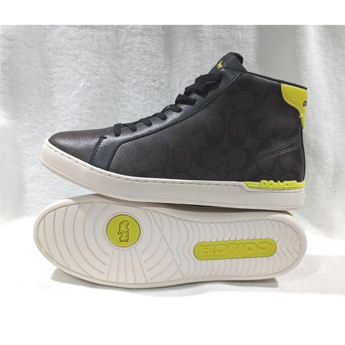 Coach shoes - Coach Clip High Top - Clip High Top - Mahogany/Yellow 1