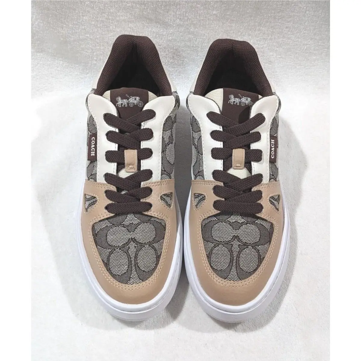 Coach shoes - Coach Clip Signature Court Low Top - CU478 - Maple 1