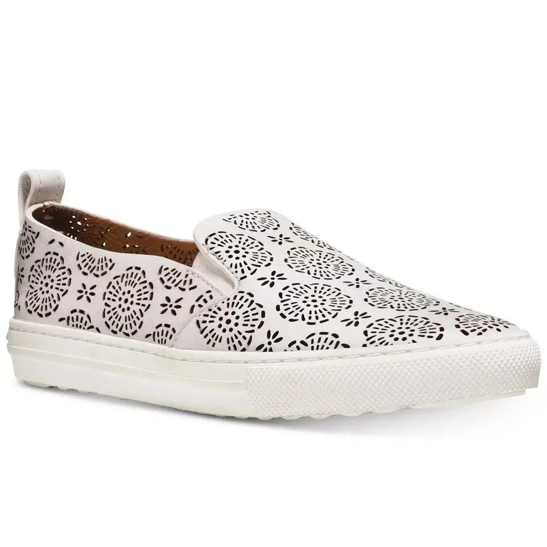 Coach Woman`s C115 Slip-on Sneaker Chalk Size 9.5 M
