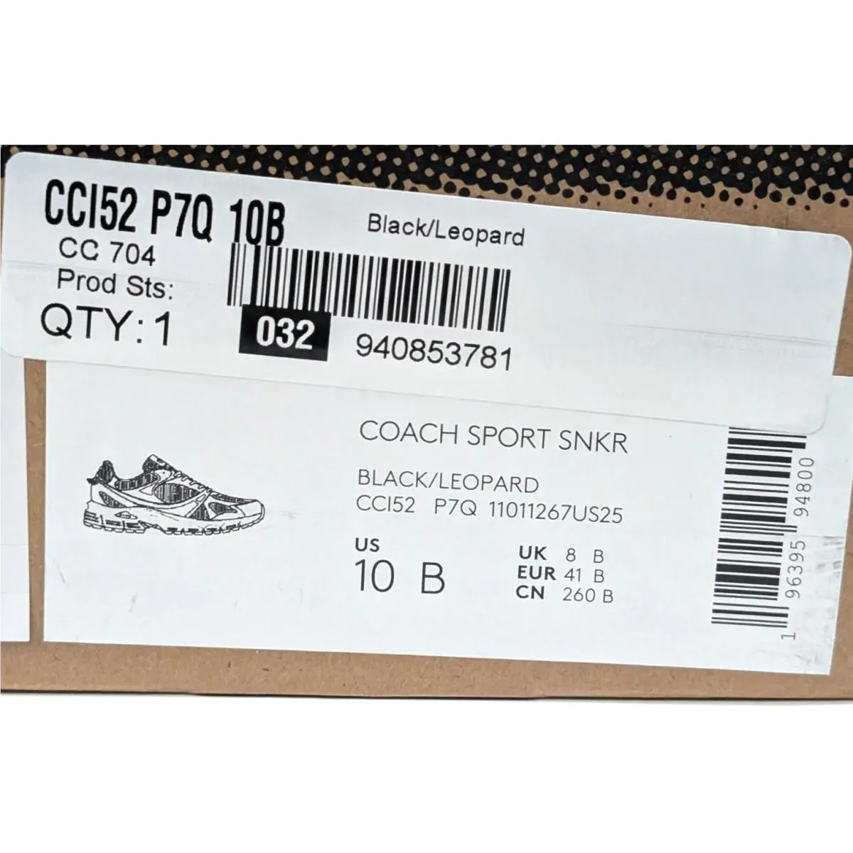 Coach shoes - Coach Sport Sneaker - Sport Sneaker - CCi52 - Black/Leopard 9