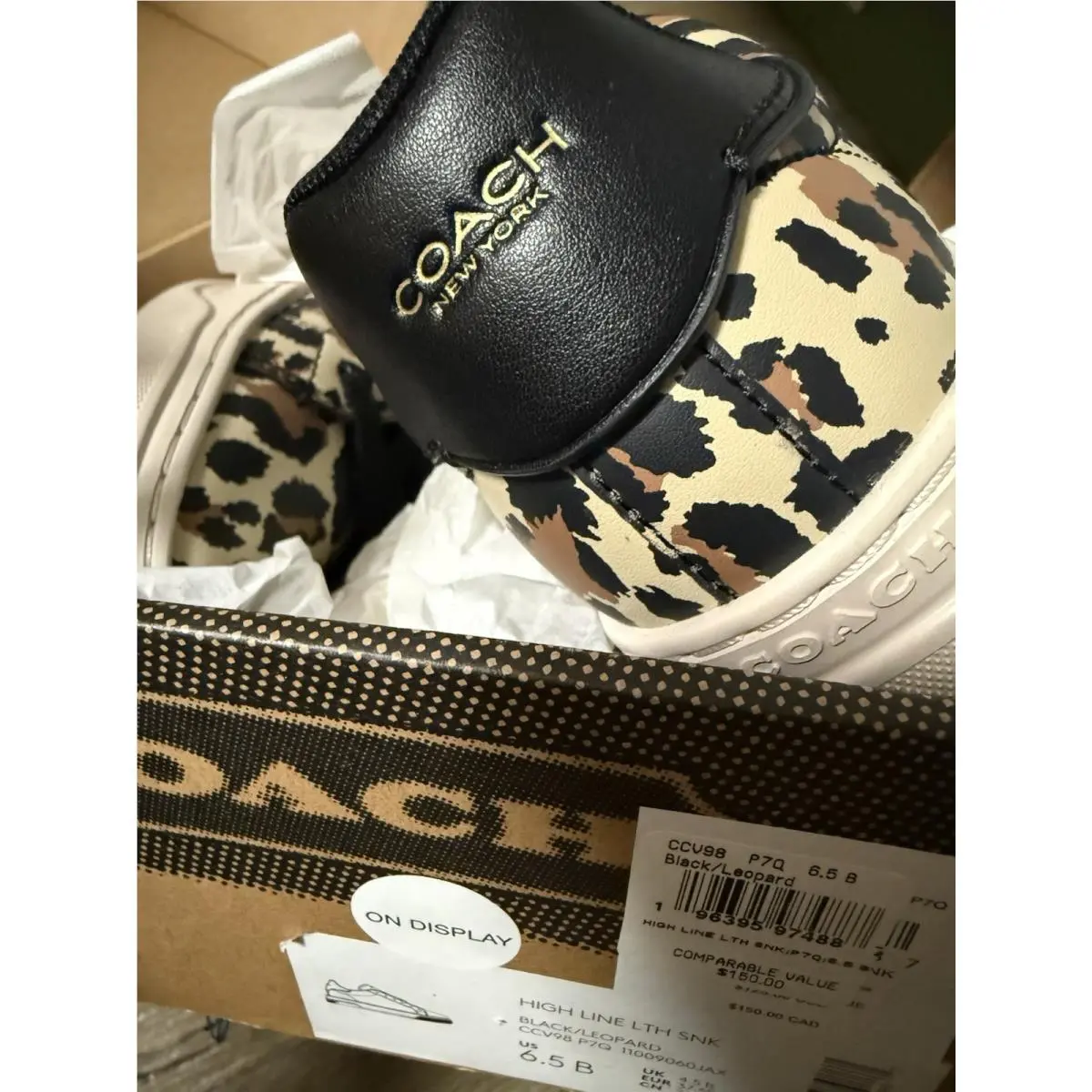 Coach shoes - Coach High Line Leopard Print Leather - Multicolor 24