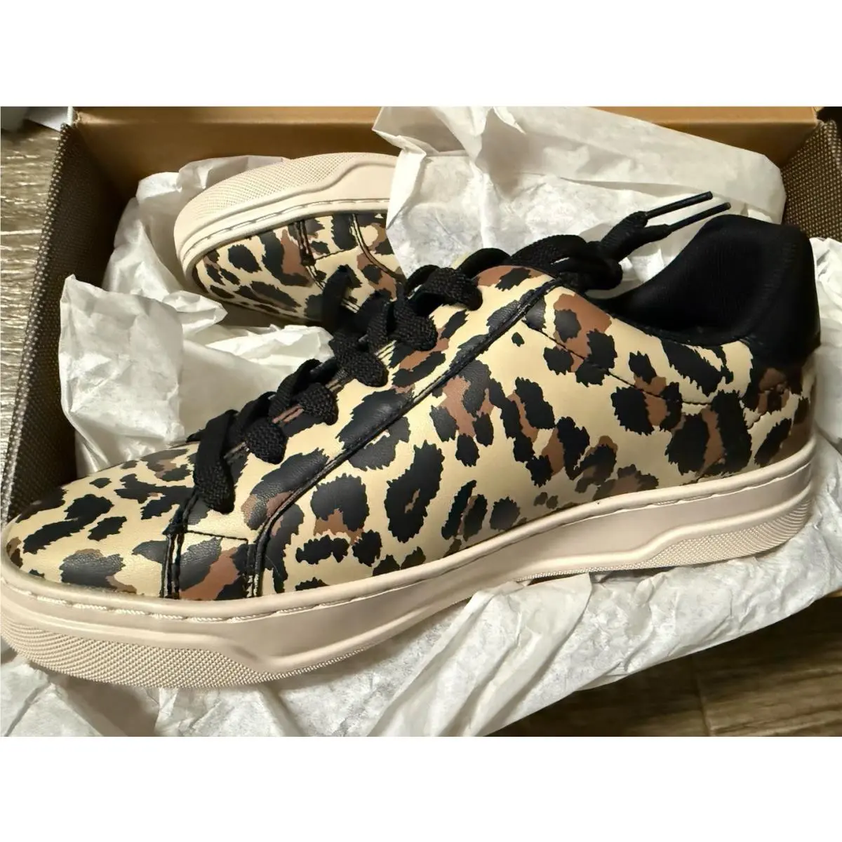 Coach shoes - Coach High Line Leopard Print Leather - Multicolor 26