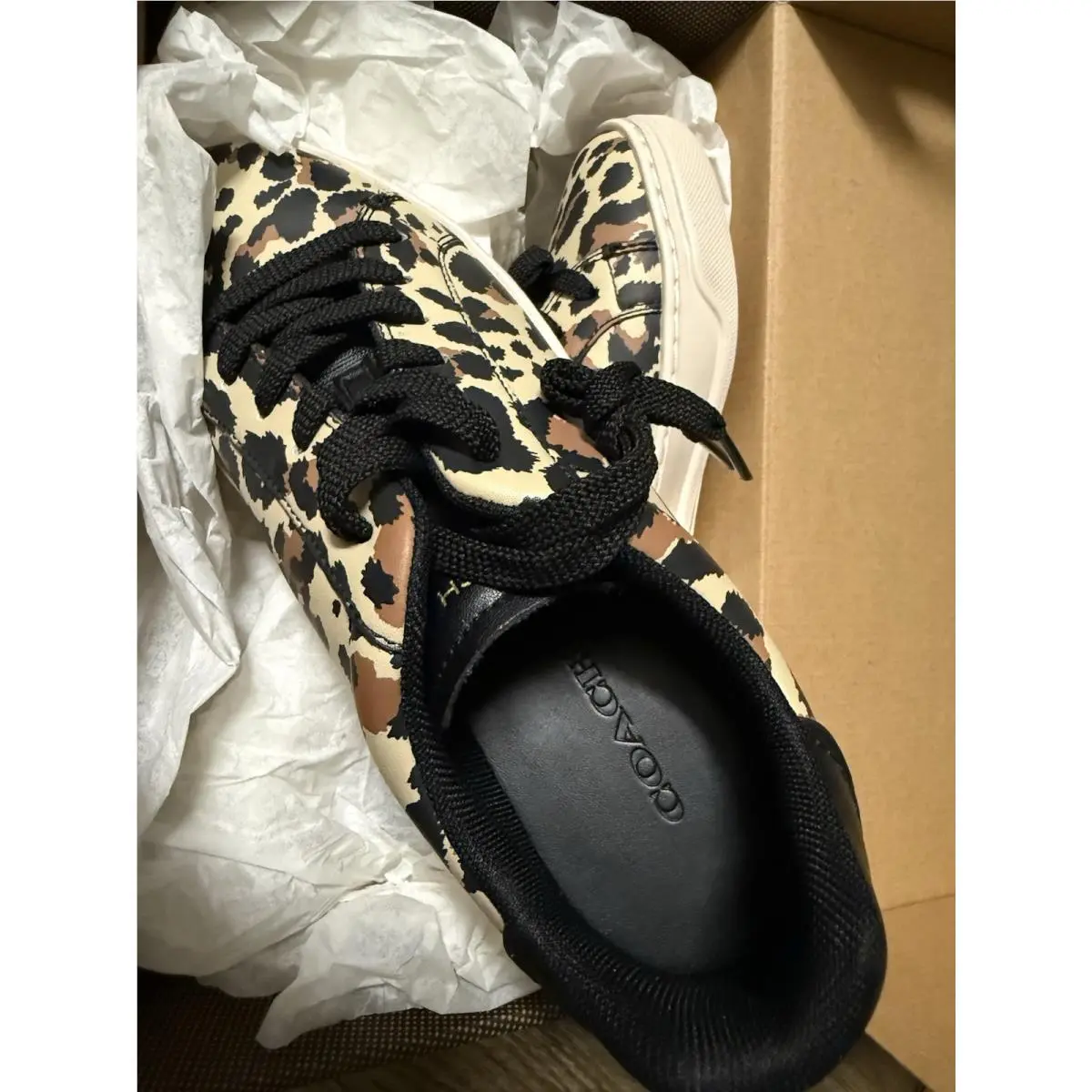 Coach shoes - Coach High Line Leopard Print Leather - Multicolor 29