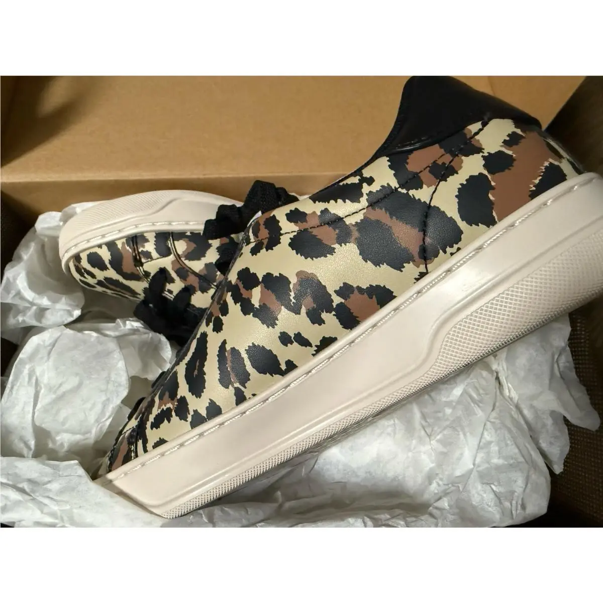 Coach shoes - Coach High Line Leopard Print Leather - Multicolor 30