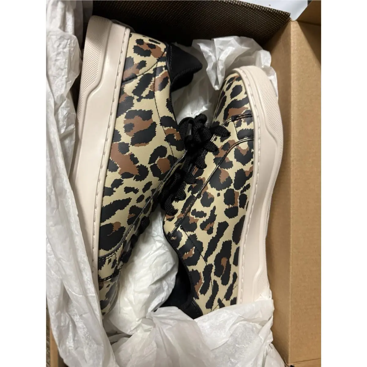 Coach shoes - Coach High Line Leopard Print Leather - Multicolor 32