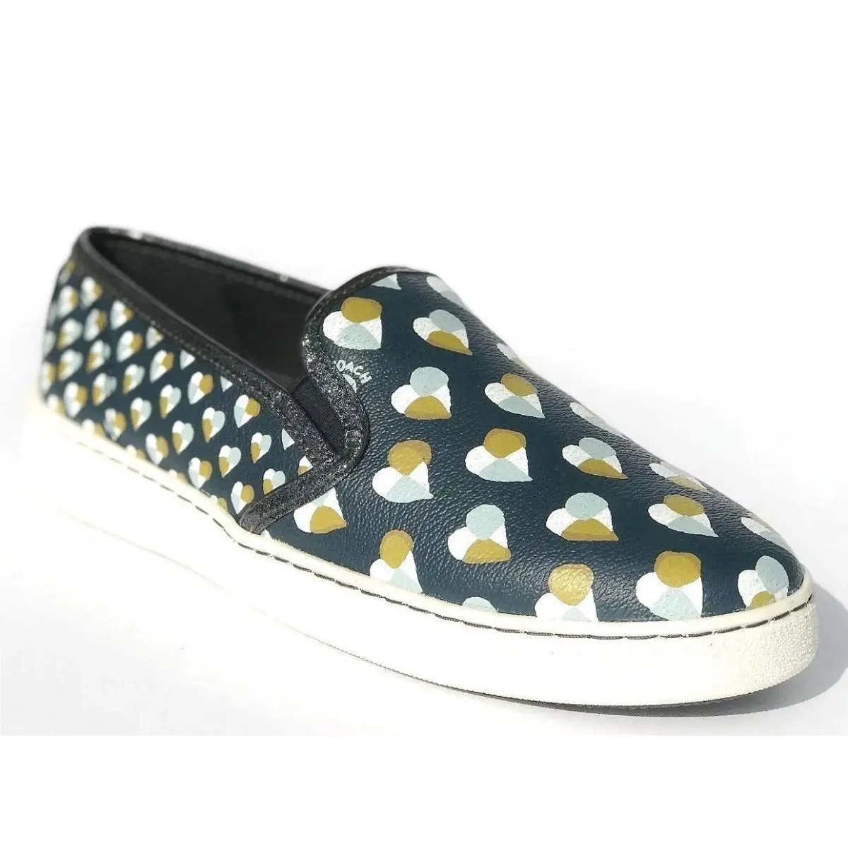 Women`s C117 Slip On Hearts Tennis Sneakers Shoes by Coach