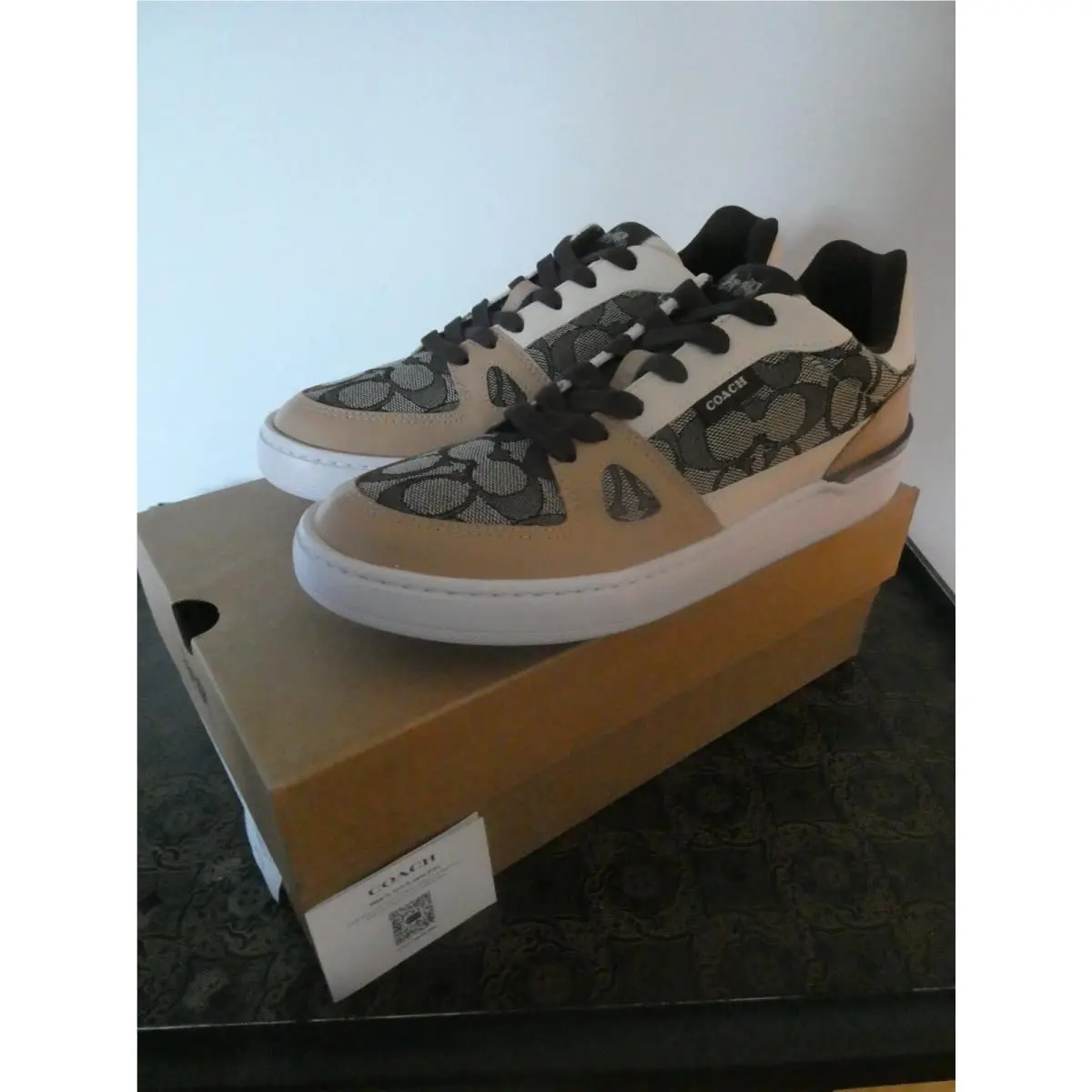 Coach Womens Maple Clip Signature Court Low Top Sneakers Size 6B 6.5B 7.5B 8B