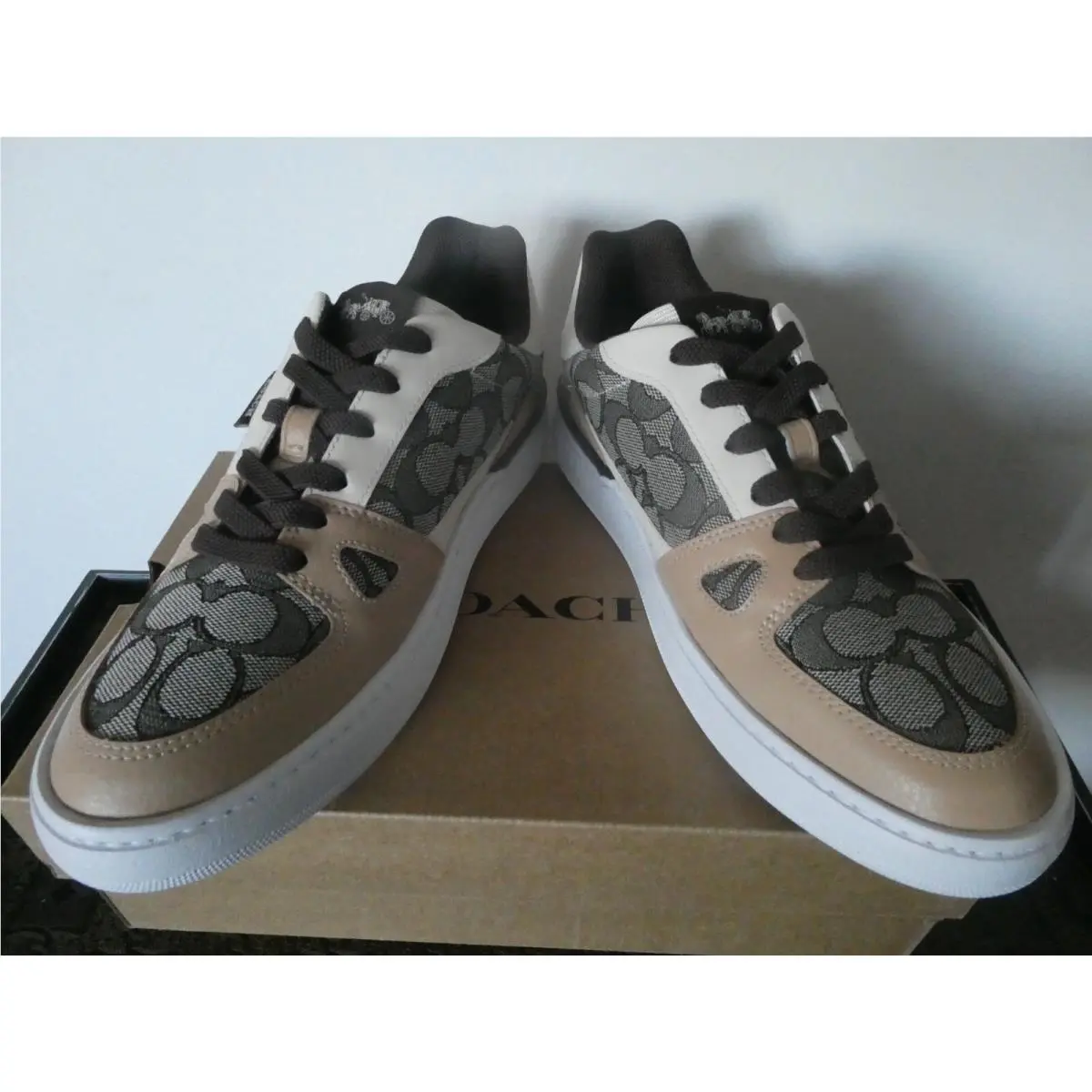 Coach shoes - Coach Clip Signature Court Low Top - Maple 12