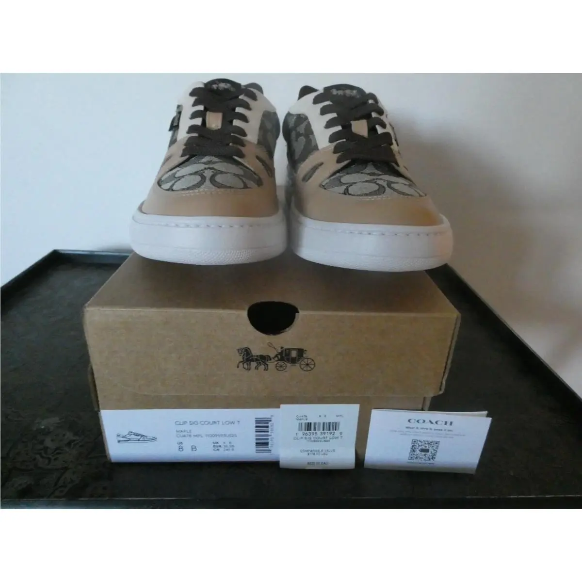 Coach shoes - Coach Clip Signature Court Low Top - Maple 3
