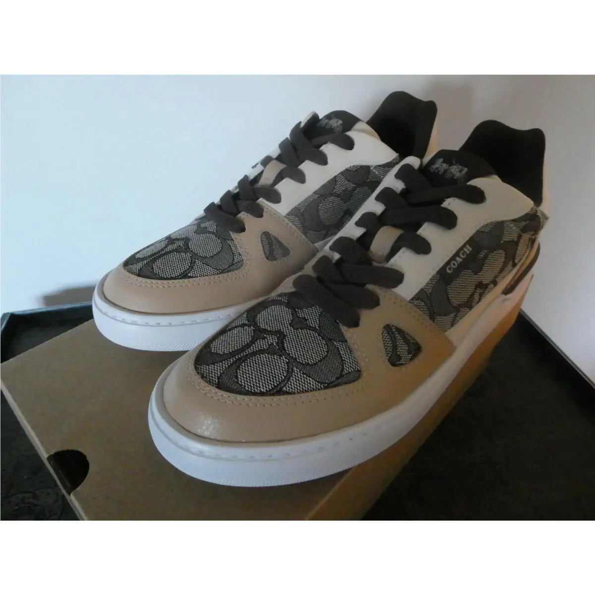 Coach shoes - Coach Clip Signature Court Low Top - Maple 15