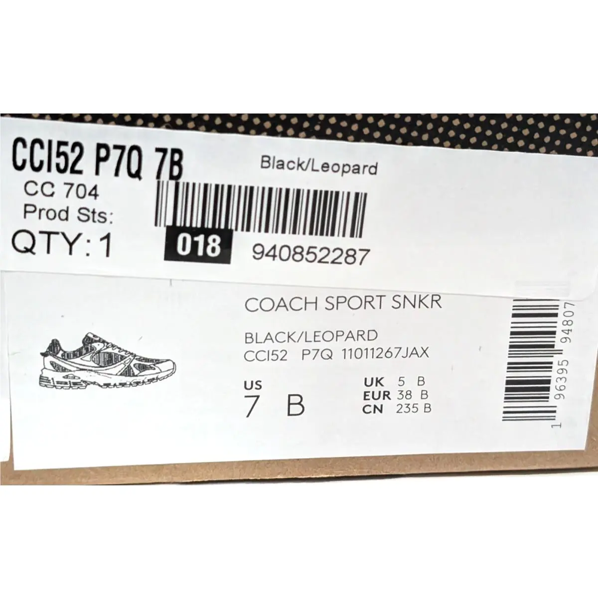 Coach shoes - Coach Sport Sneaker - Sport Sneaker - CCi52 - Black/Leopard 20