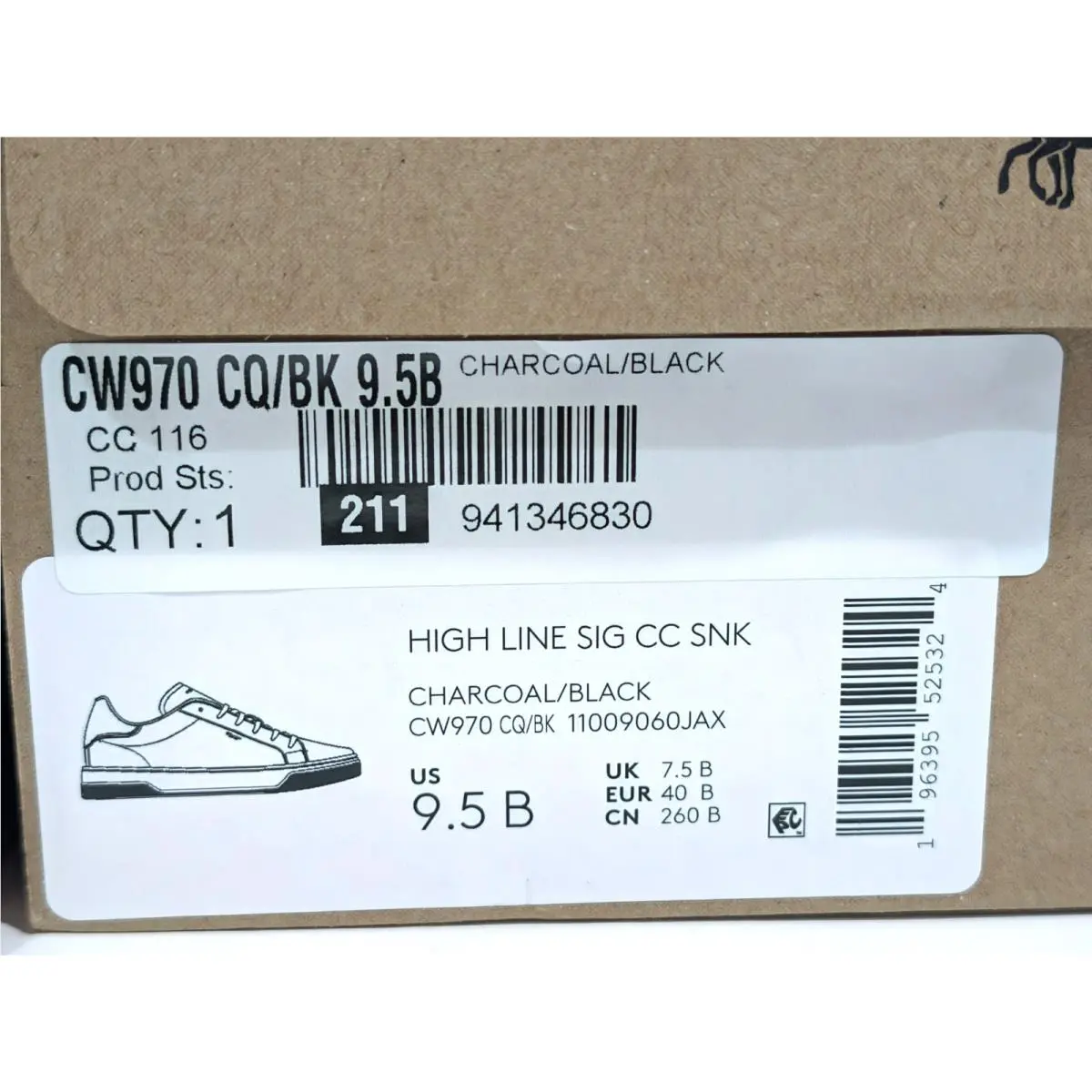 Coach shoes - Coach High Line Leather Sneaker - CW970 - Charcoal/Black 9