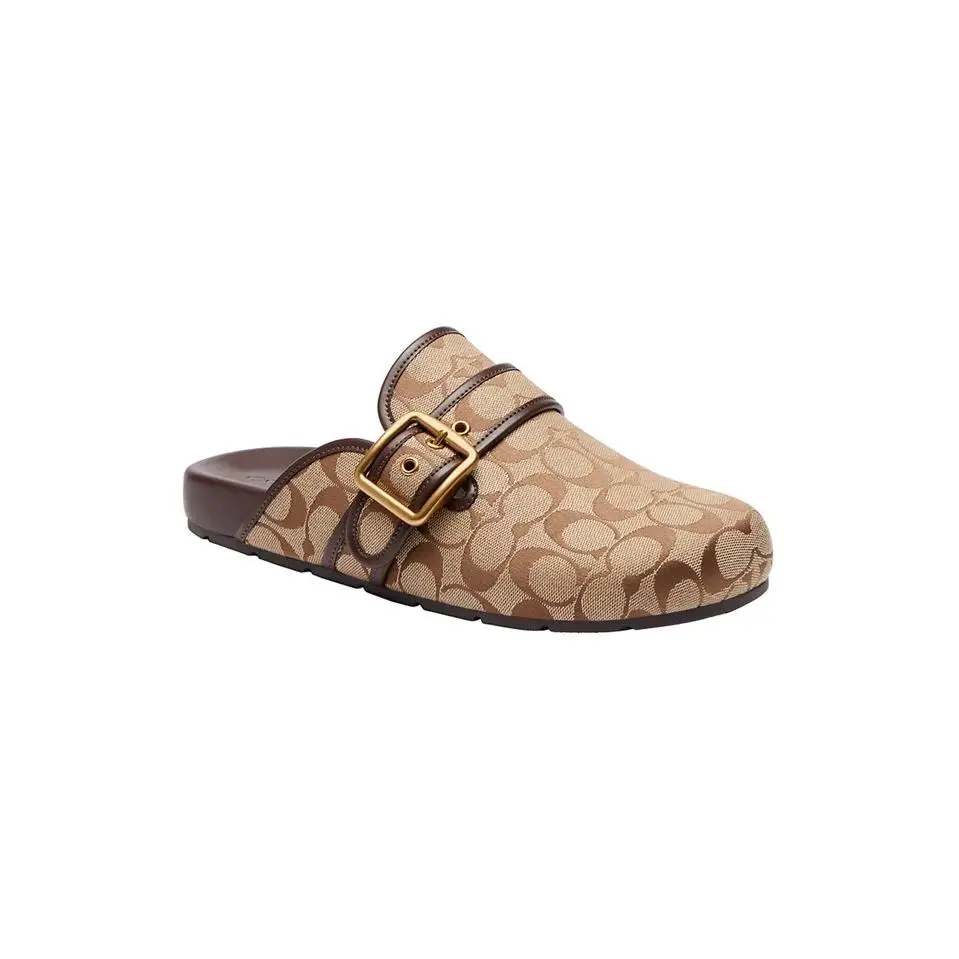 Coach shoes - Coach Signature Sateen Jacquard Archival Buckle Clogs - CFX82 - Brown 4